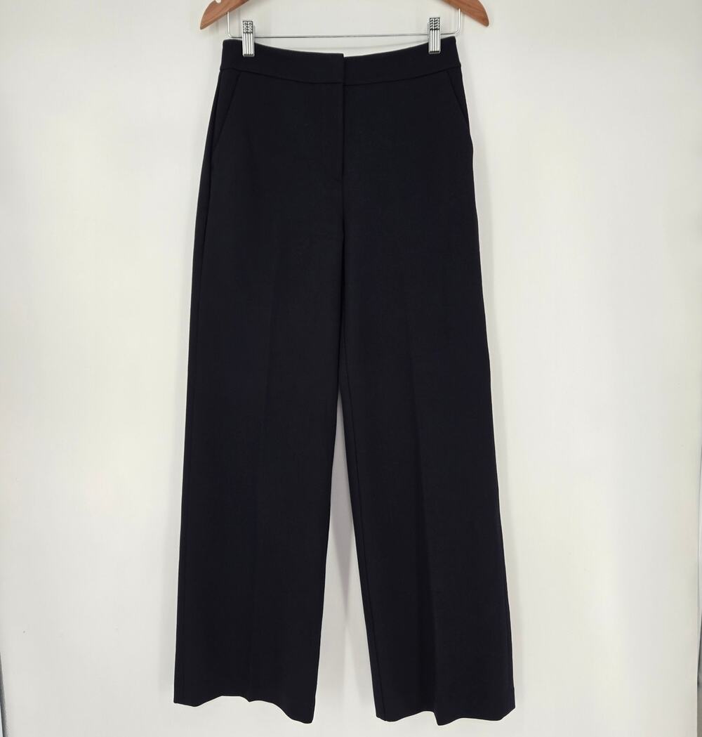 Boden Wide‑Leg Ponte Trousers – Women’s US 6R Navy (Like New)